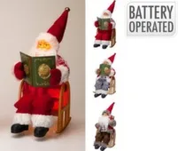 Декорация Санта на кресле LED, 12x18x25 см, Koopman