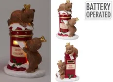 Декорация Медведи на почтовом ящике 11,1x7,7x16 см, с подсветкой, в ассортименте, Koopman