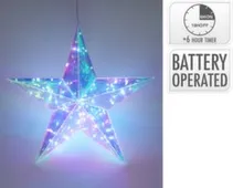 Светильник Звезда, 30 led-ламп, 39x10x37 см, с функцией таймера, Koopman