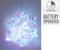 Светильник Снежинка, 30 led-ламп, 27x5x27 см, с таймером, Koopman