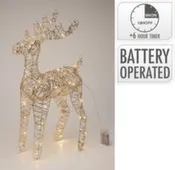Светильник декоративный Олень, 60 LED-ламп, 36x14x60 см, с функцией таймера, Koopman