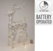 Светильник Олень, 60 LED-ламп, 36x14x60 см, с функцией таймера, Koopman