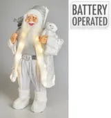 Декорация Санта с подсветкой LED, 40x26x80 см, Koopman