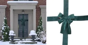 Декорация надверная Бант, 33x10x42 см, длина ленты 4,3 м, с застёжкой-липучкой, Koopman