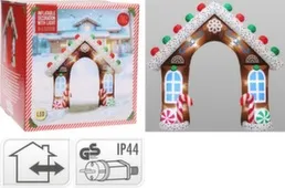 Фигура надувная с подсветкой Пряничный домик 290x70x270 см, адаптер IP44, Koopman