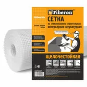 Сетка строительная 1000мм х 50м ИНТЕРЬЕРНАЯ ШТУКАТУРНАЯ белая, 5x5, Fiberon