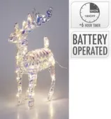 Светильник декоративный Олень, 50 LED-ламп, 24x8x37 см, с функцией таймера, Koopman