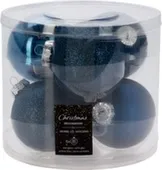 Ёлочное украшение Шар, синий, диаметр 8 см, набор 6 шт, в ассортименте, Koopman