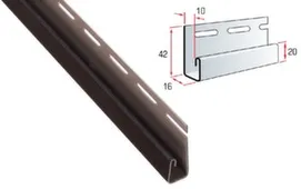 Планка отделочная для откосов коричневая 3 м, Альта Профиль