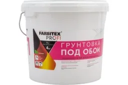 Грунтовка под обои акриловая укрывающая, белая, 4,5 кг, Farbitex Profi