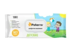 Салфетки влажные Детские (100шт) Paterra