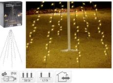 Гирлянда электрическая, теплый белый, 192 led-лампы, адаптер IP44, Koopman