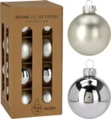 Ёлочное украшение Шар, серый, диаметр 6 см, набор 16 шт, в ассортименте, Koopman