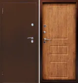 Дверь металлическая МЕДВЕРЬ антик медь/старое дерево Город мастеров Правое 2050x850