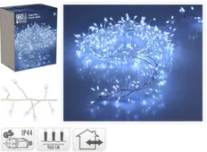 Гирлянда электрическая, белый, 960 led-ламп, длина 960 см, работает от сети на напряжении 220-240 В, адаптер IP44, Koopman