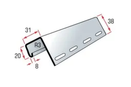 J - профиль для цокольного сайдинга 3м АльтаПрофиль