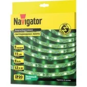 Светодиодная лента SMD2835 6Вт/м IP20 Зеленый 12В (бухта 5 м) Navigator