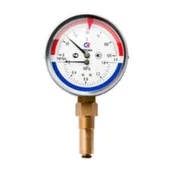 Термоманометр 0-10 бар, 0-150 °С, 1/2", нижнее подключение Росма
