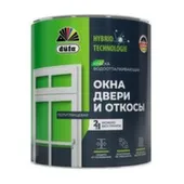 Краска Окна, двери и откосы, база 1, 2 л, Dufa