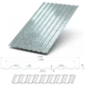 Профлист кровельный 6x1,15 Н18 толщ. 0,50 мм Металл Профиль