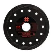 Диск алмазный 115x22,23x1,1 мм, сегмент 10 мм, чёрный Shijing