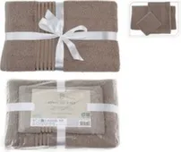 Полотенце какао, набор из 3 штук: 30x50 см, 50x100 см, 70x140 см, Koopman