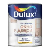 Краска акриловая Dulux Окна и Двери полуматовая белая BC 0,75л