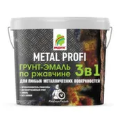 Грунт эмаль по ржавчине 3 в1 черная Metal Profi 2,7 кг, Радуга