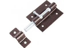 Задвижка накладная ЗД-9, 120x65 мм, круглый ригель D14 мм, L150 мм, медь, 1 шт, Tech-Krep