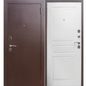 Дверь металлическая ТИТАН антик медь/МДФ ясень белоснежный Промет 860 Правое