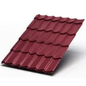 Металлочерепица глянцевая 0,40мм (красное вино) 3,3x1,19 /3,927м2 МЕТАЛЛПРОФИЛЬ 1,19x3,30