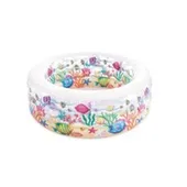 Детский надувной бассейн Fishy Fun 152x56 см, 360 л, от 6 лет, надувное дно, белый, Intex