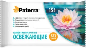 Салфетки влажные Освежаюшие (15шт) Paterra