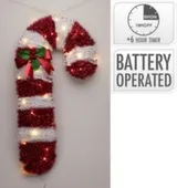 Декорация Леденец с подсветкой, 30 LED-ламп, с функцией таймера, 65x33x1 см, Koopman