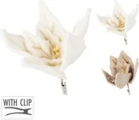 Декорация Цветок на клипсе, 30x30x10 см, в ассортименте, Koopman