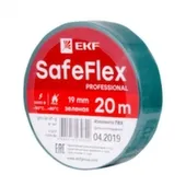 Изолента ПВХ зеленая 15мм х 20м, EKFSafeFlex