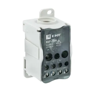 Купить Блок клеммный КБР на DIN-рейку в корпусе 250А EKF в интернет-магазине Akvilon.kz