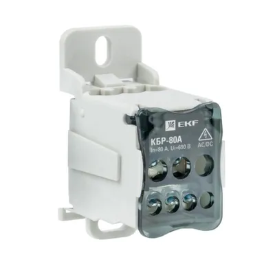 Купить Блок клеммный КБР на DIN-рейку в корпусе 80А EKF в интернет-магазине Akvilon.kz