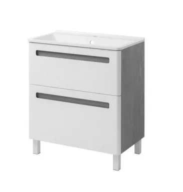 Купить Тумба Кантри белый глянец с умывальником Юлия 70 см, Сансервис в интернет-магазине Akvilon.kz