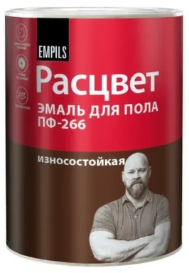 Купить Эмаль для пола ПФ-266, золотисто-коричневая, 2,7 кг, Расцвет в интернет-магазине Akvilon.kz