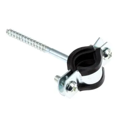 Купить Хомут с креплением на шуруп 1/2", 20-23 мм, белый цинк, 1 шт, Стройбат в интернет-магазине Akvilon.kz