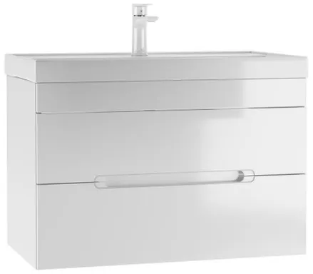 Купить Тумба подвесная Malta B2 с умывальником Mario 80 см, Домино в интернет-магазине Akvilon.kz