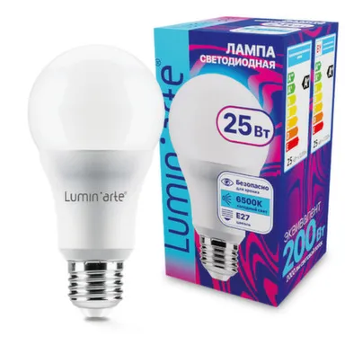 Купить Светодиодная лампа LSTD-A65-25W6KE27 25Вт 6500K E27, Lumin'arte в интернет-магазине Akvilon.kz