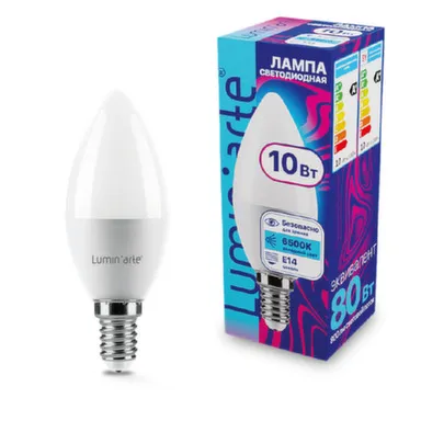 Купить Светодиодная лампа LSTD-C37-10W6KE14 10Вт 6500K E14, Lumin'arte в интернет-магазине Akvilon.kz