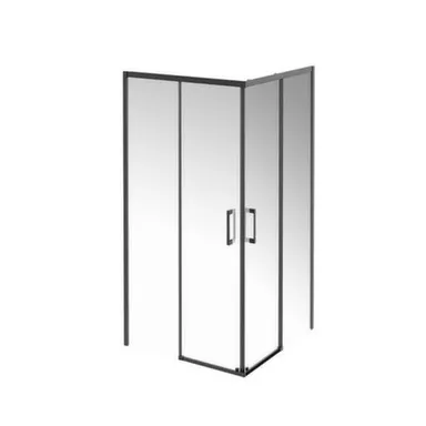 Купить Душевой уголок Vetro, раздвижной, квадратный, чёрный матовый,1000×1000×1950 мм, Kerama Marazzi в интернет-магазине Akvilon.kz