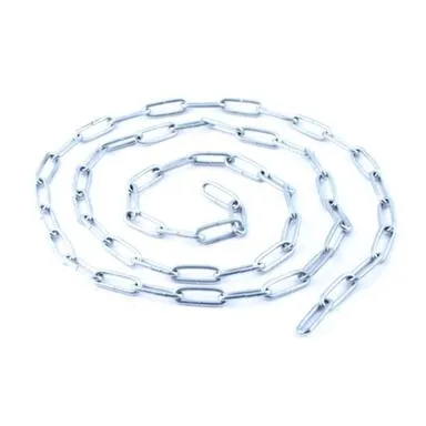 Купить Цепь DIN 763 длинное звено, 5 мм, белый цинк, 3 м, Стройбат в интернет-магазине Akvilon.kz