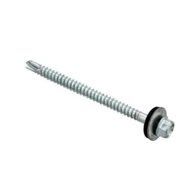 Купить Саморезы кровельные с буром 4,8x76 мм, белый цинк, 3 шт, Стройбат в интернет-магазине Akvilon.kz