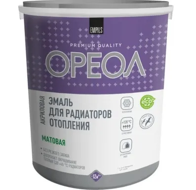 Купить Эмаль для радиаторов акриловая, белая матовая, 3 кг, Ореол в интернет-магазине Akvilon.kz