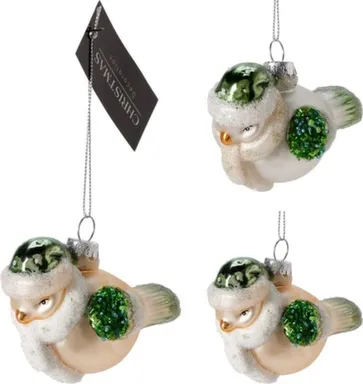 Купить Декорация подвесная Птичка, стекло, 10x5x6 см, в ассортименте, Koopman в интернет-магазине Akvilon.kz