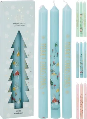 Купить Свеча, длина 25 см, набор 3 шт, в ассортименте, Koopman в интернет-магазине Akvilon.kz